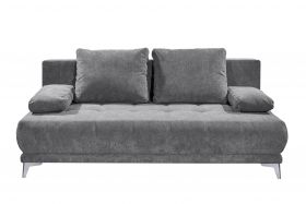 Couch Sofa Zweisitzer JENNY Schlafcouch Schlafsofa ausziehbar dunkelgrau 203 cm1