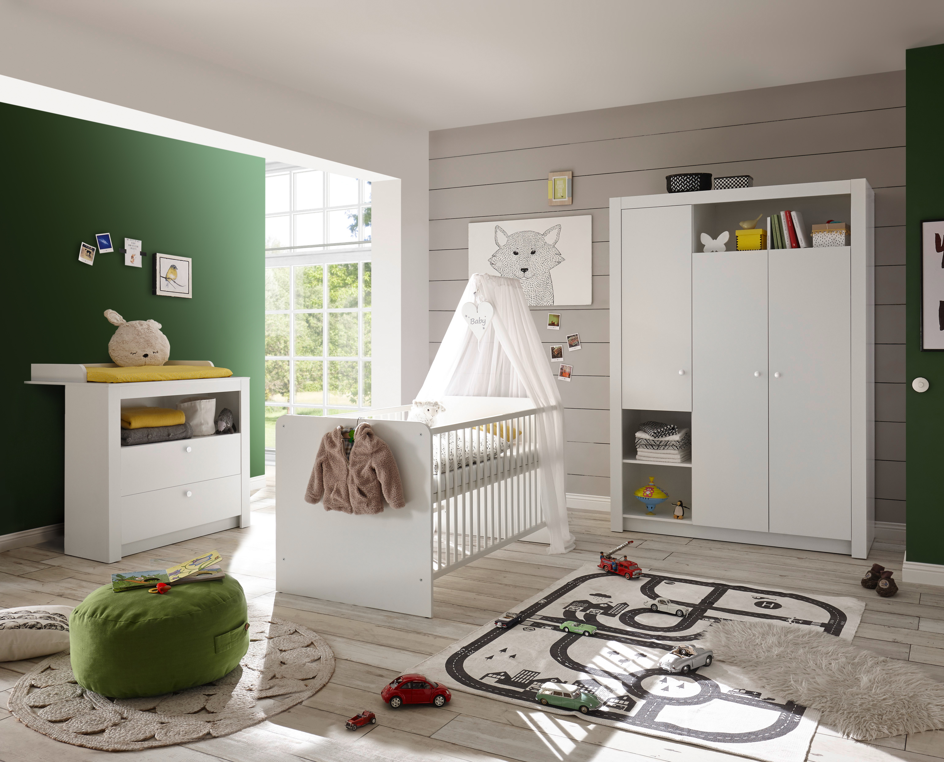 Stylefy Fauro Kinderzimmer-Set Weiß Baby & Kind Babyartikel Baby & Kindermöbel Babyzimmer 